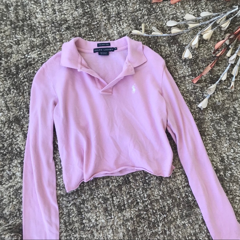 ✨5/$14 Ralph Lauren Polo Pink Crop Top
